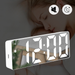 Mirror Alarm Desktop Silent Smart Time Display Bedroom Digital Electronic Clock Ornament_voghion.com
