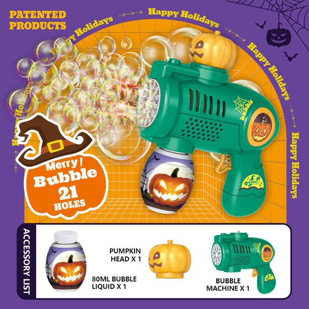 Automatikus Nyuszi Buborékfújó - Forgó LED Buborékpisztoly Gyerekeknek Húsvéti Ajándék & Kültéri Játék 600+ Buborékkal/Perc_voghion.com