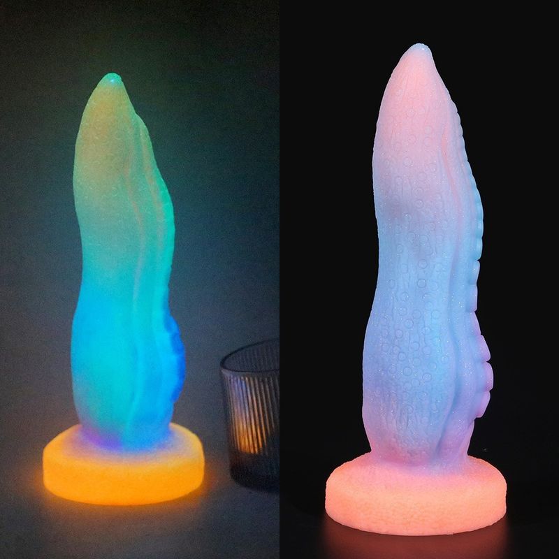 Glow-in-the-Dark Mixed Color Realistic Dildo Extra Large Anal Plug Simulation Toys Male And Female Masturbation Adult Sex Toy_voghion.com