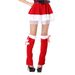Costume de fête de Noël rouge à plumes transfrontalier_voghion.com