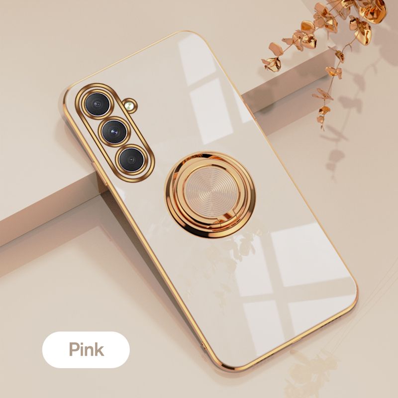 Placage Or Cadre TPU Couverture Souple Pour Samsung Galaxy A54 5G Cas SamsungA54 A14 A34 A 54 2023 Support Magnétique Anneau Protéger Funda_voghion.com