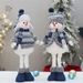 Stretchable Christmas Snowman Figurine – Playful Desktop Decor & Window Display Prop With Adjustable Height (Set Of 3 Sizes)_voghion.com