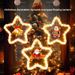 Weihnachtsarrangement Pentagramm Pferderennen Hängeleuchten LED-Leuchten Fenster Atmosphäre Dekoration Anhänger Saugnapf Licht_voghion.com