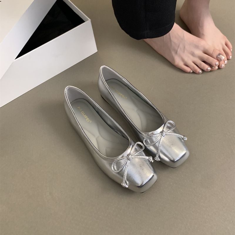 Scarpe basse con testa quadrata nuove e casual alla moda da donna_voghion.com