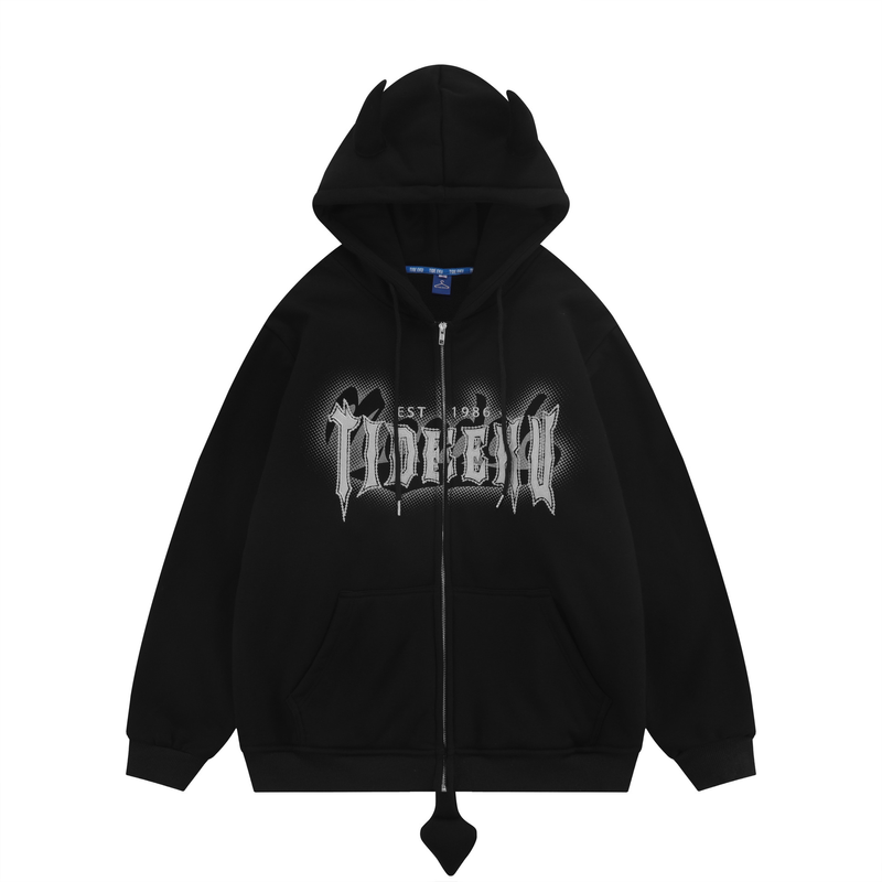 Abbigliamento da uomo Giacca in felpa con cerniera e cappuccio in velluto di marca alla moda_voghion.com