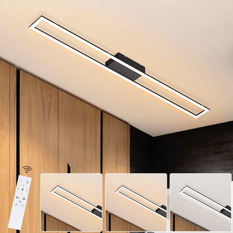 LED Deckenleuchte Deckenlampe Weiß - 40W Schlafzimmerlampe 108CM Moderne Wohnzimmerlampe Für Schlafzimmer Esszimmer Büro Küche_voghion.com