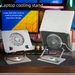 Support pour ordinateur portable réglable et rotatif à 360°, ventilateur RVB amovible, support de refroidissement intégré_voghion.com