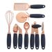 7PC Gadget Set Rose Gold Stainless Steel Garlic Press Cutter Scoop Peeler Cheese Grater Kitchenware Kitchen Accessories_voghion.com