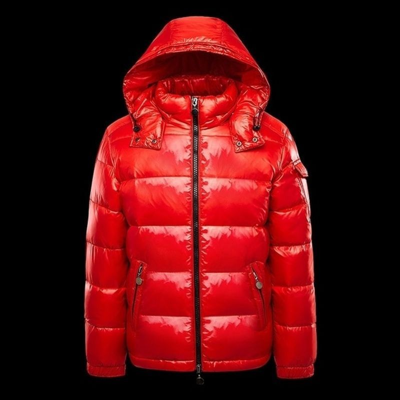 Herren Daunen jakna weiße Enten haube warm glänzende Männer glänzend schwarz rot gepolstert flauschigen Mantel Mann_voghion.com