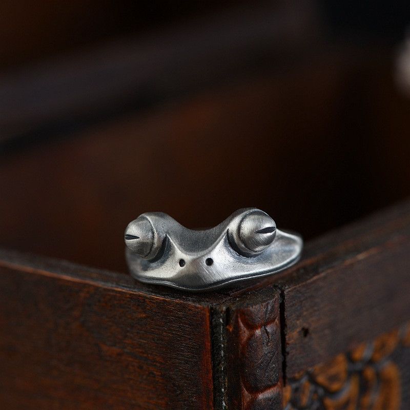 Frog And Golden Toad Vintage Open Personality New Animal Joint Ring_voghion.com