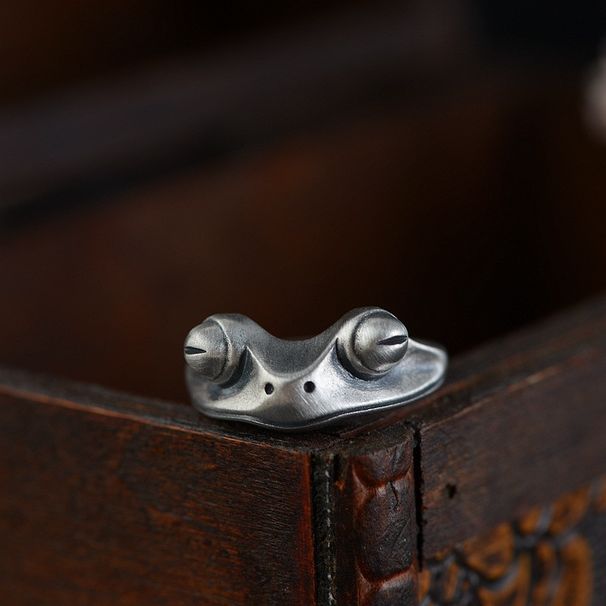 Frog And Golden Toad Vintage Open Personality New Animal Joint Ring_voghion.com