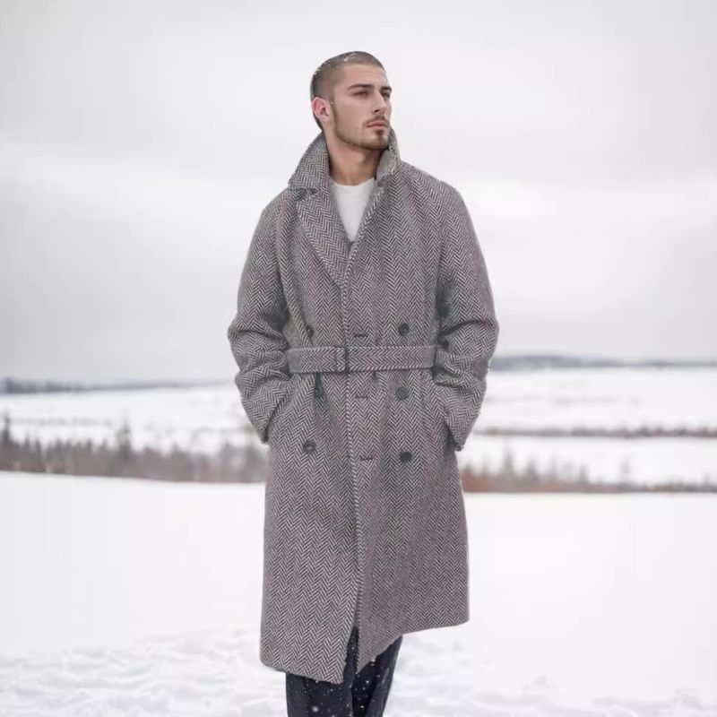 2024 new casual woolen coat double breasted slim fit jacket_voghion.com