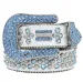 Designer Bb Simon Fashion trends Belt for Men Women Shiny diamond Black Blue white multicolour with bling rhinestones_voghion.com