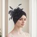 Muslimský šátek na hlavu, boční organzový peří, velká květinová hlava, meloun, turban_voghion.com