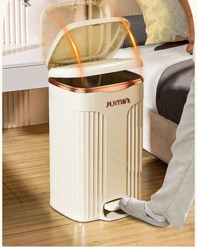 Home Flip Rash Can, Living Room, Kichen, Bahroom, Ligh Luxury, Foo Pedal Syle Paper Baske, Silen And Slow_voghion.com