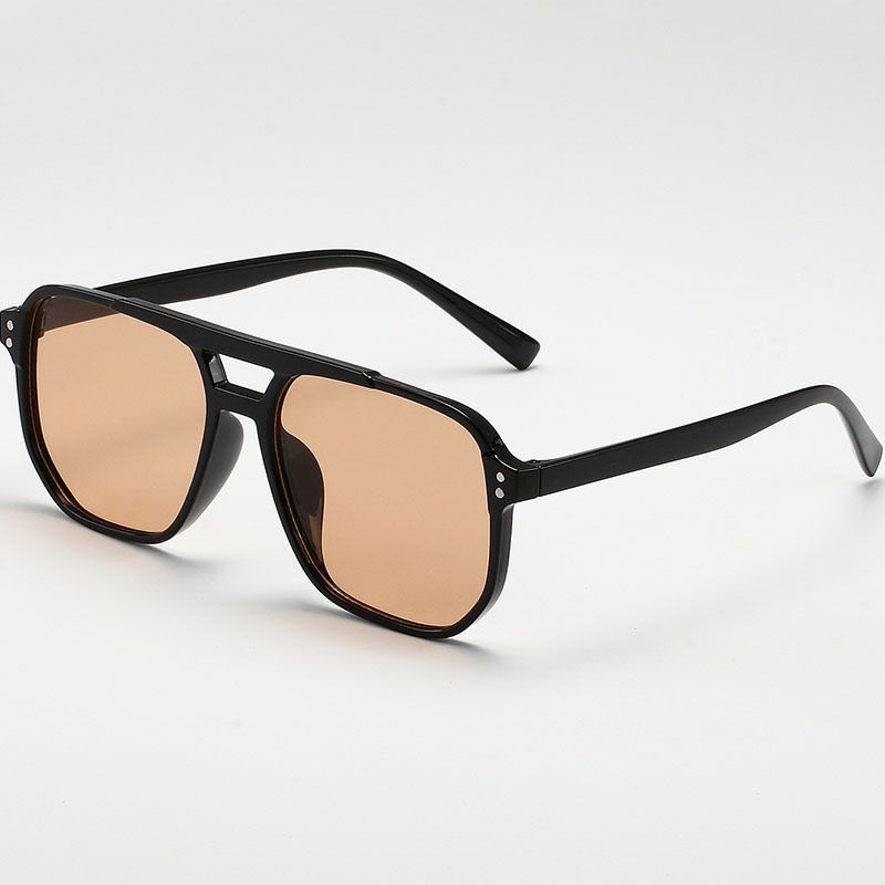 Fashion Women Men Square Sun G Retro Polygon Sung Female Black Vintage Fashion Ladies Oculos De Sol Double Beam_voghion.com
