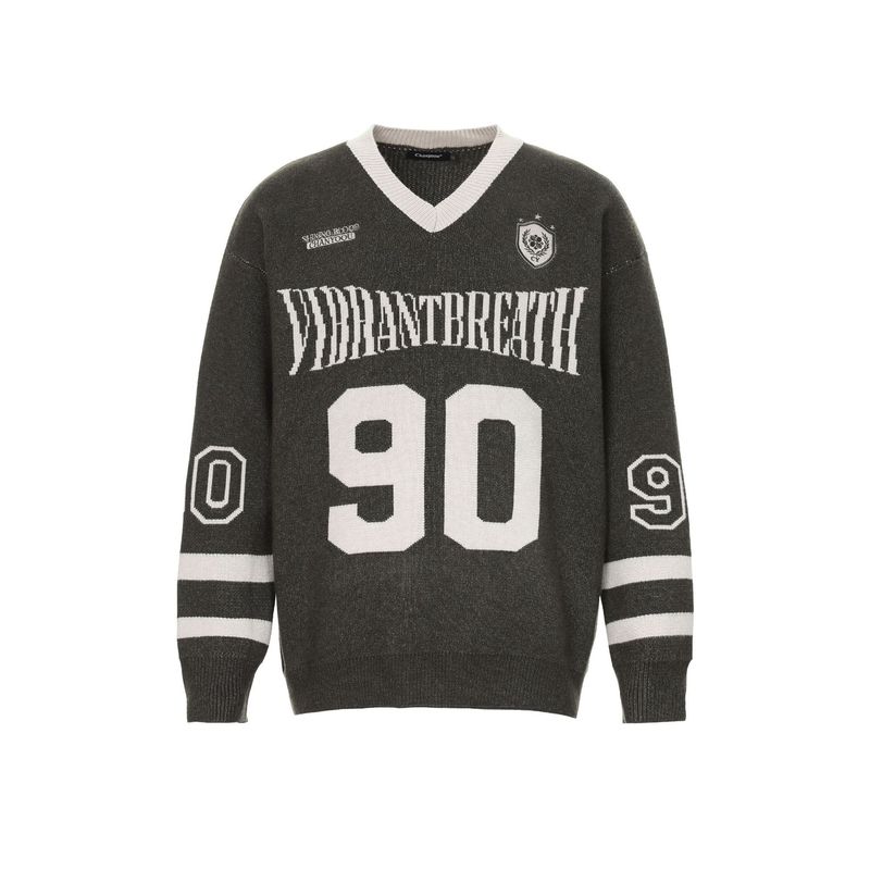 Herrenbekleidung Kontrastfarbe Strickpullover Langarm Herbst Locker Fauler College-Stil Weicher Klebriger Pullover_voghion.com