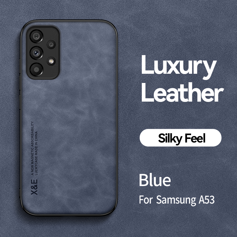For Samsung Galaxy A71 A73 A72 A70 A51 A52 A53 A33 A31 A13 A14 A34 A22 A21S A12 M33 Case Magnetic Sheepskin Luxury Leather Cover_voghion.com