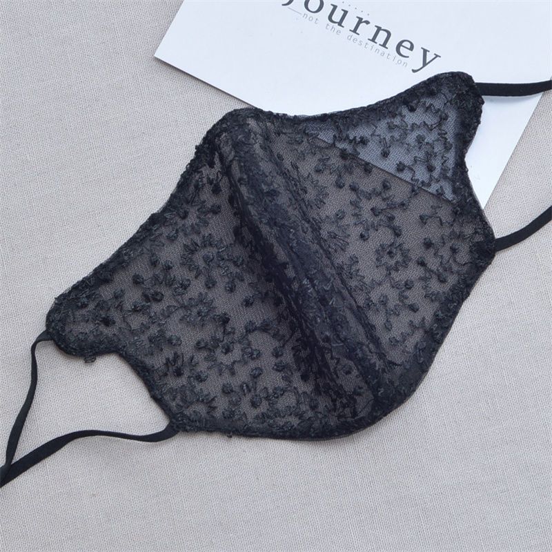 2025 Summer New Lace Personalized Masks Dust Mesh Diamond Decorative Fashion Breathable Masks_voghion.com