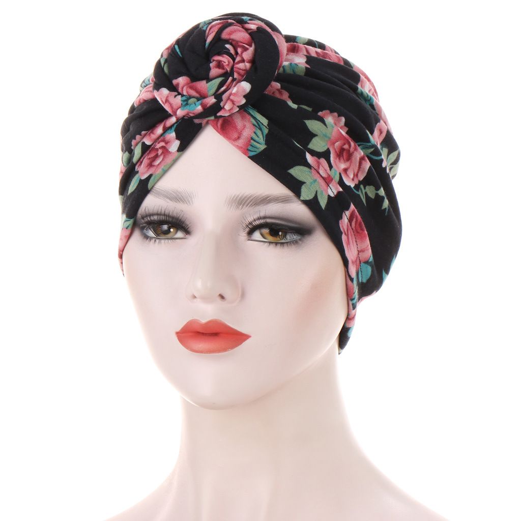 Women's Hats Snail Spiral Turban Hat Multicolor Baotou Small Hat Fashion Bottoming Turban Hat_voghion.com