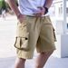 Herrenbekleidung Nylon Shorts mit elastischer Taille und großen Taschen_voghion.com