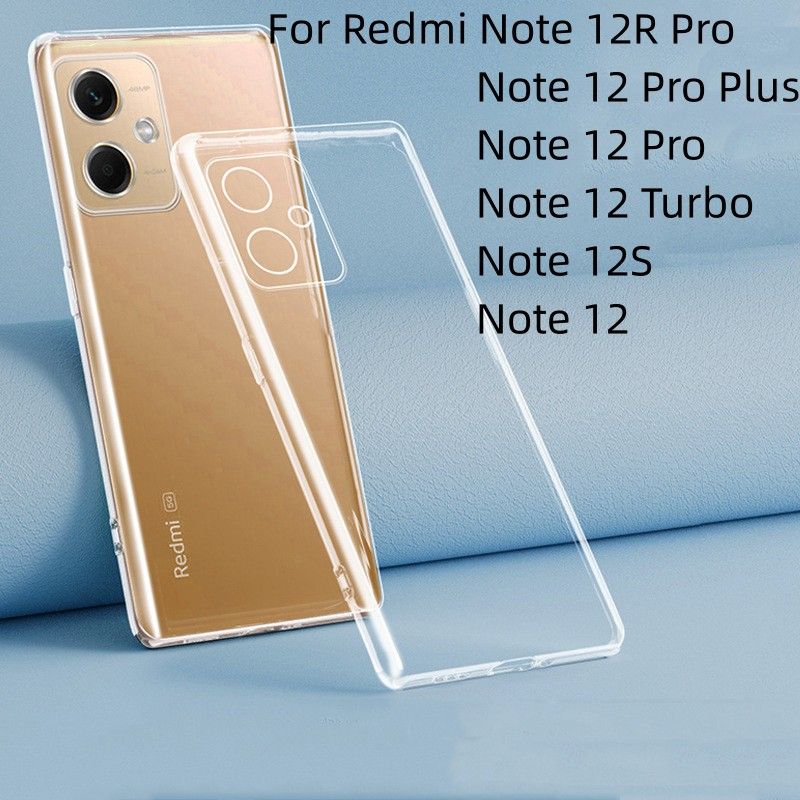 Protective Case For Redmi Note 12R Pro 12 Pro Plus Full Coverage Soft Camera Lens Protector TPU Case For Redmi Note 12S 12R Pro_voghion.com