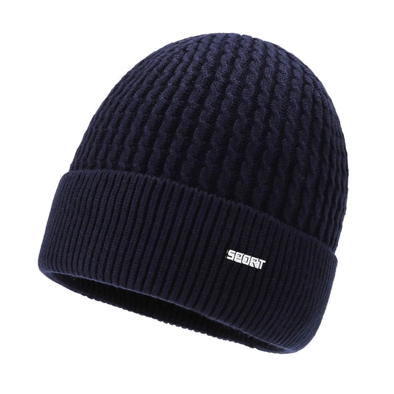Autumn and winter new woolen hat outdoor warm cold ear protection warm men's cycling windproof thick knitted hat_voghion.com