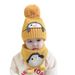 Set di due pezzi per bambini con cappello e sciarpa lavorati a maglia con protezione antivento e orecchie integrate, versione coreana_voghion.com