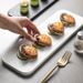 Rectangular Ceramic Sushi Platter - Elegant Serving Dish For Cake/Dessert/Restaurant Presentation_voghion.com