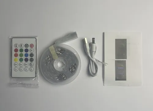 5V USB RGBIC LED-Lichtstreifen WS2812B mit Fernbedienung und App-Steuerung – 16 LEDs/m, 5M/10M Länge, 120° Abstrahlwinkel, CE-zertifiziert für TV-Hintergrundbeleuchtung_voghion.com