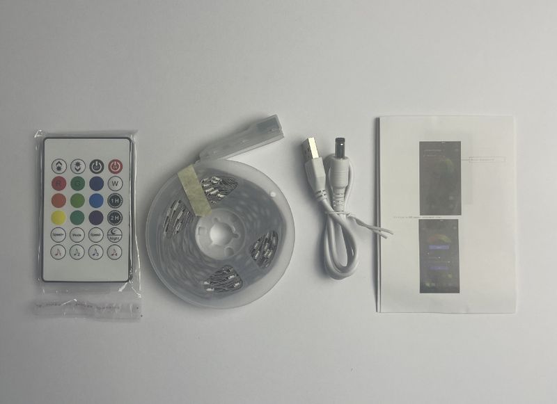 5V USB RGBIC LED Strip Lights WS2812B With Remote & App Control - 16 LEDs/m, 5M/10M Length, 120° Beam Angle, CE Certified For TV Backlight_voghion.com