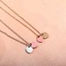 Ins Stainless Steel Necklace For Women, Simple, Personalized, Versatile, Drop Glue LOVE Double Heart-shaped Pendant,_voghion.com