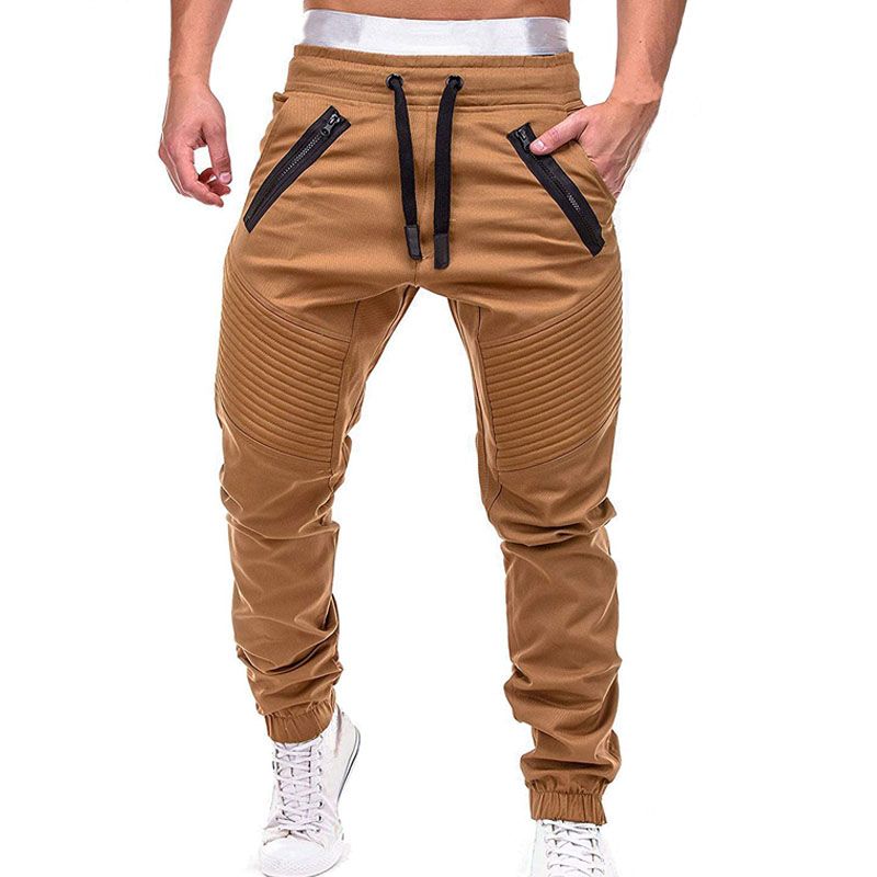 Men Casual Joggers Solid Thin Cargo Sweatpants Male Multi-pocket Trousers New Mens Sportswear Hip Hop Harem Pencil_voghion.com