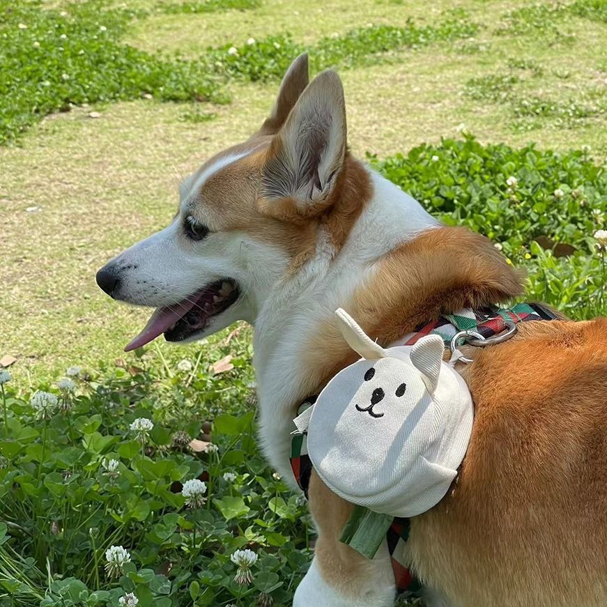 In Stock INS Style Pet Poop Cute Rabbit Cotton Cloth Dog Walking Key Bag_voghion.com