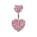 Piercing sexy a forma di cuore con diamanti, alla moda e a forma di cuore, in acciaio inossidabile, di alta qualità, transfrontaliero_voghion.com