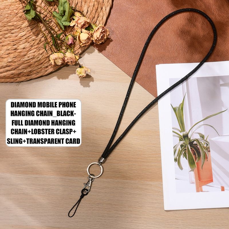 Universal Mobile Crystal Wrist Straps Glitter Rhinestone Phone Lanyard Keychain Hanin Anti-Lost Rope For Iphone_voghion.com