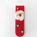 3-Pair Women's Coral Fleece Christmas Socks, Non-Shedding Fuzzy Sleep Socks With Half-Side Plush, Festive Ankle Socks For Home_voghion.com