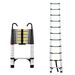 10.5ft (about 3.2m) Retractable Ladder, Multi-functional Foldable Ladder, With Hook, Aluminum Retractable Ladder, Suitable For Daily Use Of RV, Attic, Home, 330 Pounds_voghion.com