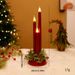 Elegant LED Christmas Candles – Set Of 3 Flameless Wax Candles With Warm Glow (Battery Operated, Safe Holiday Decor For Table & Mantel)_voghion.com