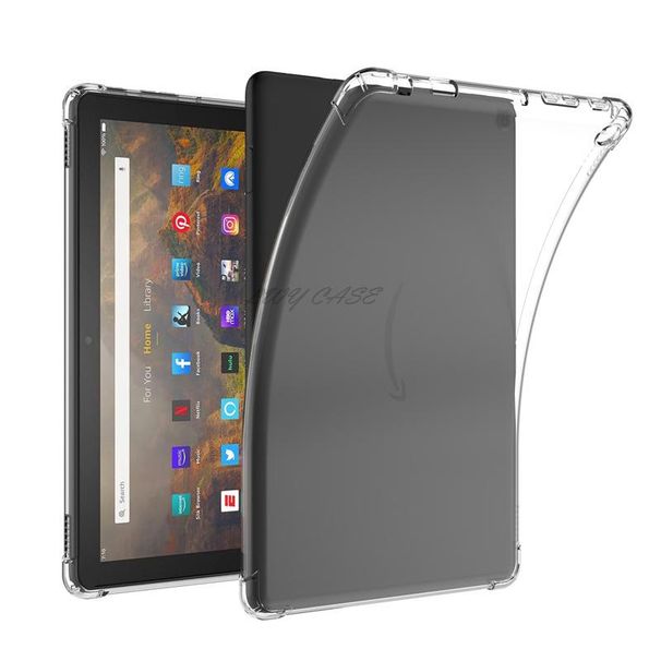 Clear Case For AMZ Fire HD 8 / 8 Plus / Fire 7 12th 10th 9th 8th 7th 6th Kindle Soft Back Cover Αντικραδασμικές θήκες tablet Προστατευτικό κάλυμμα_voghion.com