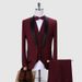 Men's business casual suit two-piece groomsman wedding banquet suit_voghion.com