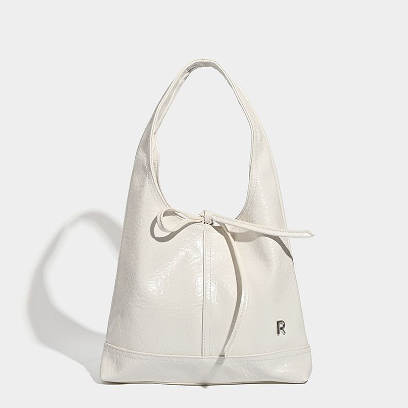 Borsa a tracolla sottobraccio coreana di grande capacità con design a fiocco francese, autunno e inverno 2025_voghion.com