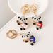 Cute Guitar Panda Keychain Ring Car Key Metal Pendant Small Gift_voghion.com