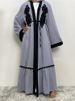 Abito musulmano Abaya Kaftan, semplice ed elegante, di alta qualità, in Turchia, nero, ricamato, da donna, kimono, Dubai, Medio Oriente, Nida Robe_voghion.com