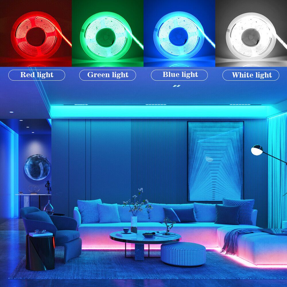 5-20M COB LED Streifen Licht RGB/RGBIC Flexible Band Lichter Hause DIY Beleuchtung Dekor_voghion.com