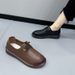 Scarpe singole da donna piccole scarpe in pelle Mocassini quattro stagioni nuove scarpe casual con lacci_voghion.com
