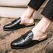 Britische Studiofoto-Umkleidekabine Halbunterstützung Lederschuhe Slip-On Tassel Brogue geschnitzte Lederschuhe für Männer_voghion.com