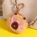 Zipper Wallet Coin Pouch Capybara Plush Purse Bag With Keychain Pendant Protective Case_voghion.com