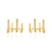 temperament multi layer vertical stripe geometric earrings four claw earrings with diamond earrings_voghion.com