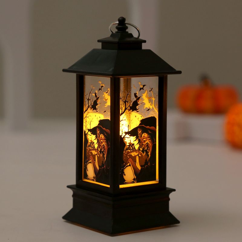 LED Halloween Lantern Decor - Battery Operated Electronic Candle Light With Pumpkin, Ghost Hand, Owl & Witch Designs - Spooky Party Tabletop_voghion.com
